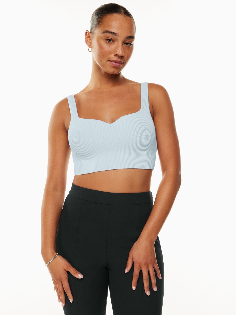 Aritzia Babaton Notch Sculpt Knit Crop Tank